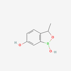 molecular formula C8H9BO3 B14064562 3-methylbenzo[c][1,2]oxaborole-1,6(3H)-diol 