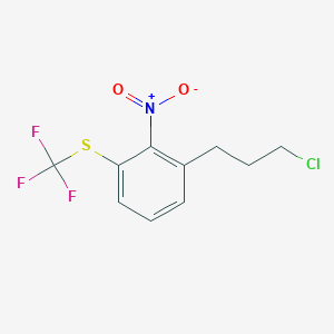 molecular formula C10H9ClF3NO2S B14064569 1-(3-Chloropropyl)-2-nitro-3-(trifluoromethylthio)benzene 