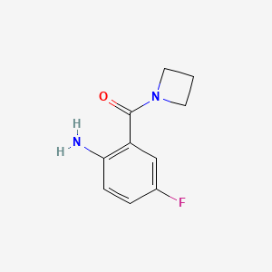molecular formula C10H11FN2O B1406457 2-(Azetidine-1-carbonyl)-4-fluoroaniline CAS No. 1856947-31-3