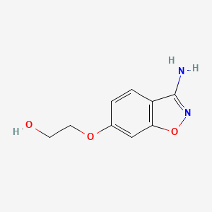 molecular formula C9H10N2O3 B1406458 Ethanol, 2-[(3-amino-1,2-benzisoxazol-6-yl)oxy]- CAS No. 1448674-07-4