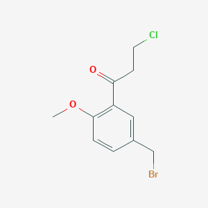 1-(5-(Bromomethyl)-2-methoxyphenyl)-3-chloropropan-1-one