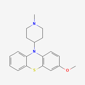 molecular formula C19H22N2OS B14064620 Phenothiazine, 3-methoxy-10-(1-methyl-4-piperidyl)- CAS No. 101976-46-9