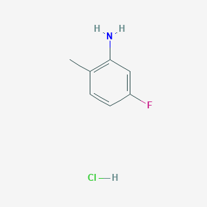 molecular formula C7H9ClFN B14064623 Benzenamine, 5-fluoro-2-methyl-, hydrochloride CAS No. 62049-66-5