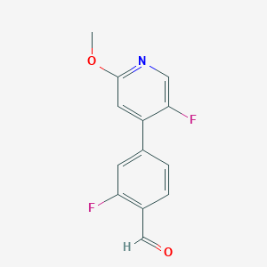2-Fluoro-4-(5-fluoro-2-methoxypyridin-4-yl)benzaldehyde