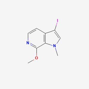 B1406464 3-iodo-7-methoxy-1-methyl-1H-pyrrolo[2,3-c]pyridine CAS No. 1627713-57-8