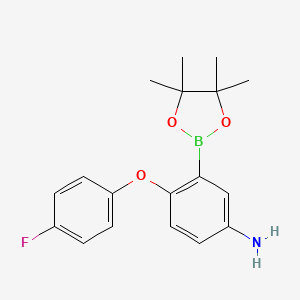 4-(4-Fluorophenoxy)-3-(4,4,5,5-tetramethyl-1,3,2-dioxaborolan-2-yl)aniline