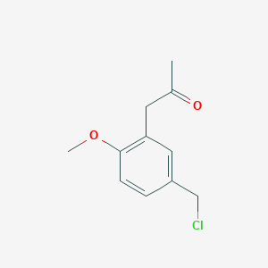 molecular formula C11H13ClO2 B14064650 1-(5-(Chloromethyl)-2-methoxyphenyl)propan-2-one 