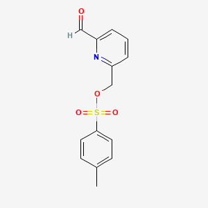 molecular formula C14H13NO4S B1406466 (6-甲酰基吡啶-2-基)甲基 4-甲苯磺酸酯 CAS No. 1628214-31-2