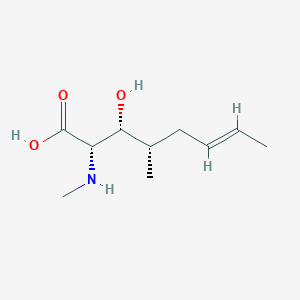 molecular formula C10H19NO3 B14064667 (2S,3R,4S,6E)-3-hydroxy-4-methyl-2-(methylamino)-6-octenoic acid 