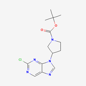 tert-butyl 3-(2-chloro-9H-purin-9-yl)pyrrolidine-1-carboxylate