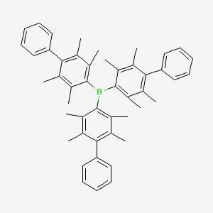 molecular formula C48H51B B14064719 Tris(2,3,5,6-tetramethyl[1,1'-biphenyl]-4-yl)borane CAS No. 511270-11-4