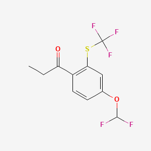 1-(4-(Difluoromethoxy)-2-(trifluoromethylthio)phenyl)propan-1-one