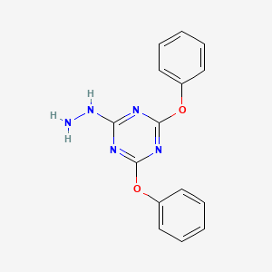 1,3,5-Triazin-2(1H)-one, 4,6-diphenoxy-, hydrazone