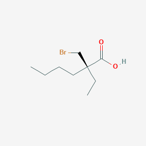 molecular formula C9H17BrO2 B14064785 (2S)-2-(bromomethyl)-2-ethylhexanoic acid 