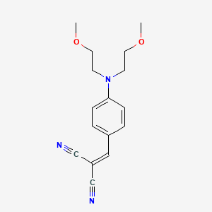 molecular formula C16H19N3O2 B14064801 ({4-[Bis(2-methoxyethyl)amino]phenyl}methylidene)propanedinitrile CAS No. 101512-65-6