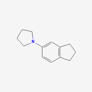 molecular formula C13H17N B14064853 1-(2,3-Dihydro-1H-inden-5-yl)pyrrolidine CAS No. 114272-37-6