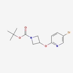 molecular formula C13H17BrN2O3 B1406486 叔丁基3-[(5-溴-2-吡啶基)氧基]氮杂环丁烷-1-羧酸酯 CAS No. 1335049-06-3