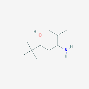 molecular formula C10H23NO B14064867 5-Amino-2,2,6-trimethylheptan-3-ol 