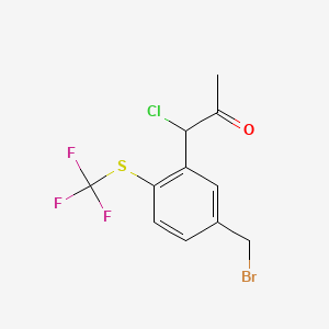 1-(5-(Bromomethyl)-2-(trifluoromethylthio)phenyl)-1-chloropropan-2-one