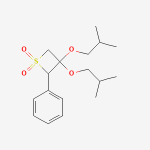 3,3-Bis(2-methylpropoxy)-2-phenylthietane 1,1-dioxide