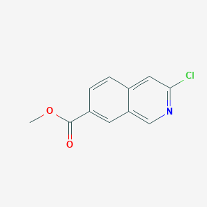 molecular formula C11H8ClNO2 B1406492 3-氯异喹啉-7-甲酸甲酯 CAS No. 1544665-58-8
