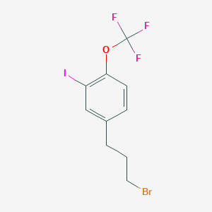 molecular formula C10H9BrF3IO B14064929 1-(3-Bromopropyl)-3-iodo-4-(trifluoromethoxy)benzene 