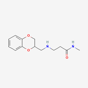 3-(((1,4-Benzodioxan-2-yl)methyl)amino)-N-methylpropionamide