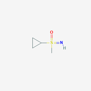 molecular formula C4H9NOS B1406500 环丙基（亚氨基）（甲基）-λ6-磺酰胺 CAS No. 1609964-41-1