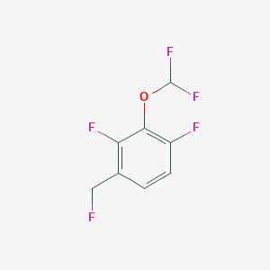 molecular formula C8H5F5O B14065038 1,3-Difluoro-2-difluoromethoxy-4-(fluoromethyl)benzene 