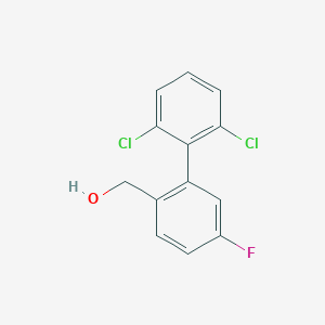 molecular formula C13H9Cl2FO B14065042 (2',6'-Dichloro-5-fluoro-biphenyl-2-yl)-methanol 