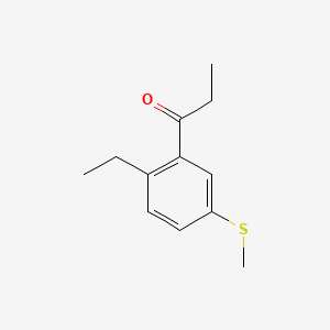 1-(2-Ethyl-5-(methylthio)phenyl)propan-1-one