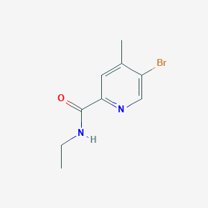 molecular formula C9H11BrN2O B1406505 5-Bromo-4-methylpyridine-2-carboxylic acid ethylamide CAS No. 1403330-31-3