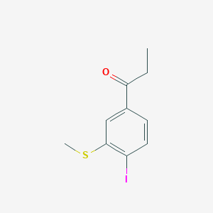 1-(4-Iodo-3-(methylthio)phenyl)propan-1-one