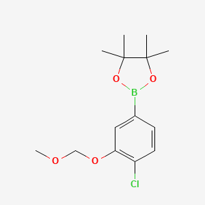 molecular formula C14H20BClO4 B1406511 2-(4-Chloro-3-methoxymethoxyphenyl)-4,4,5,5-tetramethyl-[1,3,2]dioxaborolane CAS No. 1623766-76-6