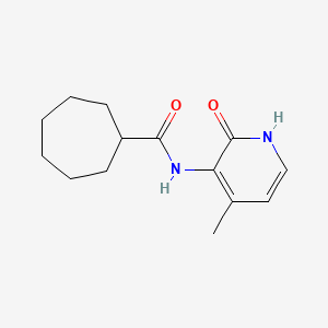 molecular formula C14H20N2O2 B14065133 N-(4-methyl-2-oxo-1,2-dihydropyridin-3-yl)cycloheptanecarboxamide 