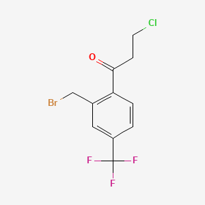 1-(2-(Bromomethyl)-4-(trifluoromethyl)phenyl)-3-chloropropan-1-one