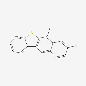 molecular formula C18H14S B14065149 Benzo[b]naphtho[2,3-d]thiophene, 6,8-dimethyl- CAS No. 24964-16-7