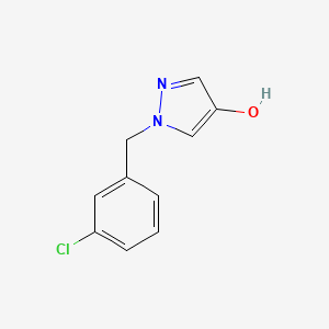 molecular formula C10H9ClN2O B1406519 1-[(3-Chlorophenyl)methyl]pyrazol-4-ol CAS No. 1593233-73-8