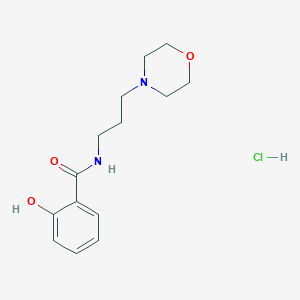 molecular formula C14H21ClN2O3 B1406523 2-Hydroxy-N-(3-morpholin-4-ylpropyl)benzamide hydrochloride CAS No. 1215513-92-0