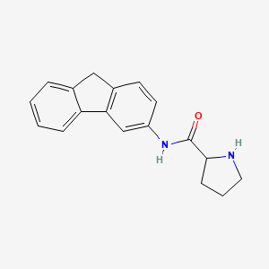 molecular formula C18H18N2O B1406528 N-9H-芴-3-基脯氨酰胺 CAS No. 1706428-76-3