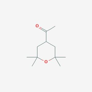 molecular formula C11H20O2 B1406536 1-(2,2,6,6-tetramethyltetrahydro-2H-pyran-4-yl)ethanone CAS No. 1657017-20-3