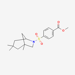 molecular formula C18H25NO4S B1406538 4-((1,3,3-三甲基-6-氮杂双环-[3.2.1]辛烷-6-基)磺酰基)苯甲酸甲酯 CAS No. 1628466-33-0