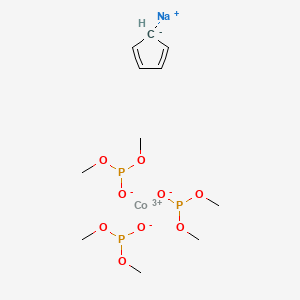molecular formula C11H23CoNaO9P3 B1406540 Sodium(cyclopentadienyl)tris(dimethylphosphito)cobaltate(I) CAS No. 82149-18-6