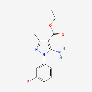 molecular formula C13H14FN3O2 B1406542 ethyl 5-amino-1-(3-fluorophenyl)-3-methyl-1H-pyrazole-4-carboxylate CAS No. 1993173-48-0