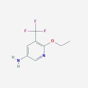 molecular formula C8H9F3N2O B1406549 6-Ethoxy-5-(trifluoromethyl)pyridin-3-amine CAS No. 1627857-18-4