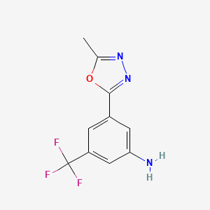 3-(5-Methyl-[1,3,4]oxadiazol-2-yl)-5-trifluoromethylphenylamine