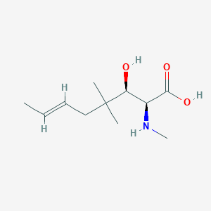 3-Hydroxy-4,4-dimethyl-2-(methylamino)-6-octenoic acid