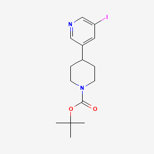 molecular formula C15H21IN2O2 B1406564 叔丁基 4-(5-碘吡啶-3-基)哌啶-1-羧酸酯 CAS No. 1523618-23-6