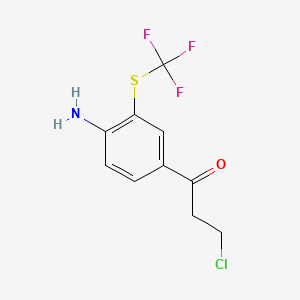 1-(4-Amino-3-(trifluoromethylthio)phenyl)-3-chloropropan-1-one