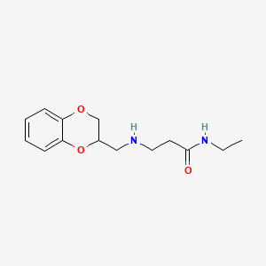 3-(((1,4-Benzodioxan-2-yl)methyl)amino)-N-ethylpropionamide